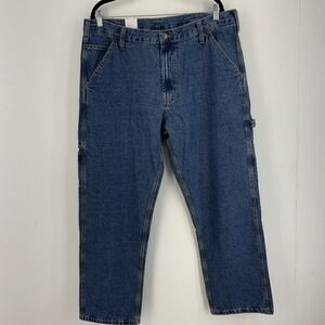 Full Blue Mens 38X30 Carpenter Jeans Relaxed Fit Workwear Farm Cowboy Grunge NEW